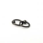 Black Steel Ball Closure Ring 1.2 x 6mm