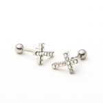 Clear Crystal Jewelled Cross Bar